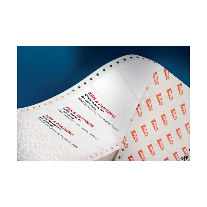 Etykiety samoprzylepne APLI 81,3 x 36 mm 16000 etykiet do igłówek