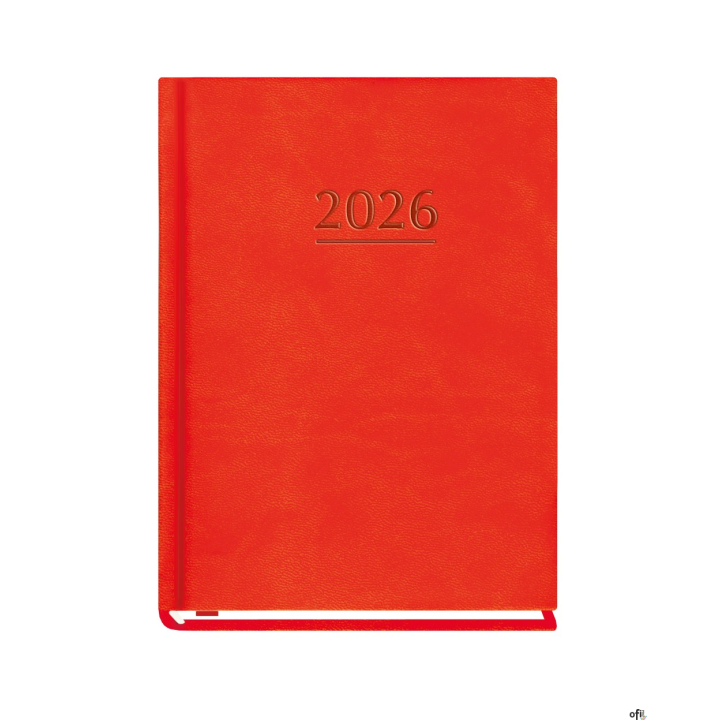 Terminarz OLA A6 2026 - czerwony Michalczyk i Prokop T-212V-C KALENDARZ tydzień na 2 stronach