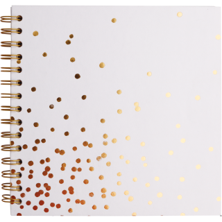 Album na spirali Golden Dots, 20x20cm, 30 ark, kremowe, 180 g/m2,  Happy Color HA 7631 2020-DC30