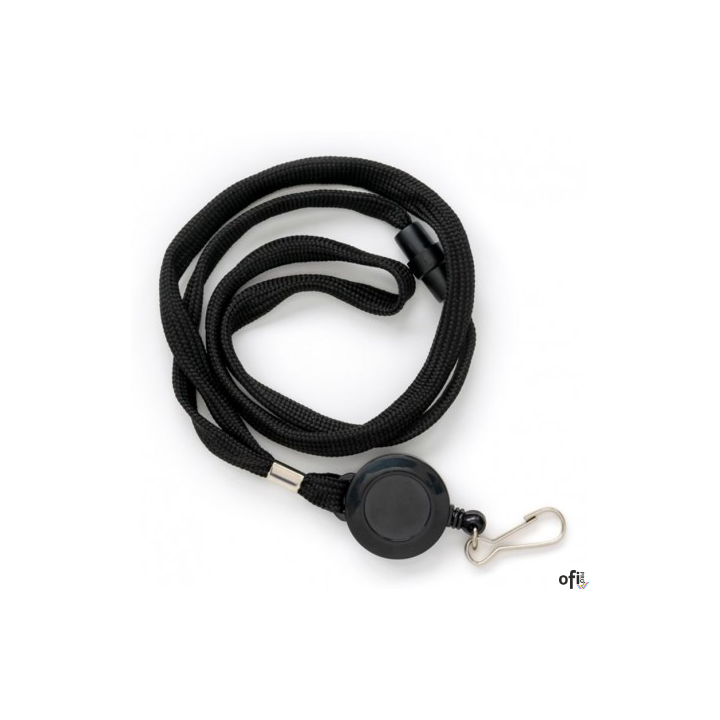 Taśma 601283 czarna (10) wypinająca z mech sciagajacym i karabińczykiem