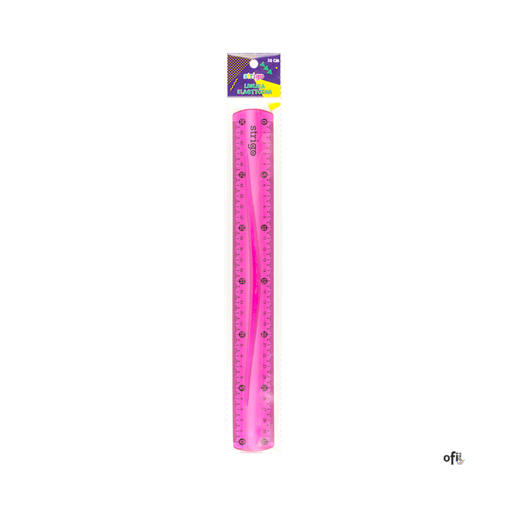 Linijka_elastyczna 30cm różowa SSC010 STRIGO