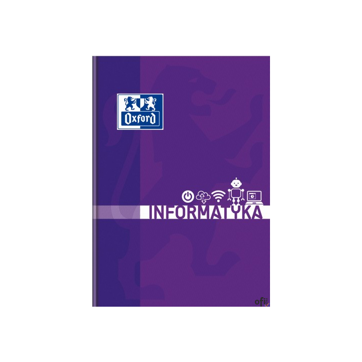 Brulion informatyka A5 80k 90g kratka z marginesem 400150854 OXFORD
