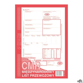 800-2 CMR międzynarodowy list przewozowy (1+4), A4 80 kartek, MICHALCZYK&PROKOP