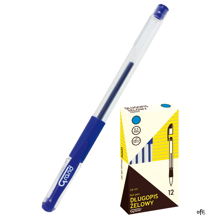 Pióro żelowe GR-101 niebieskie GRAND 160-1027