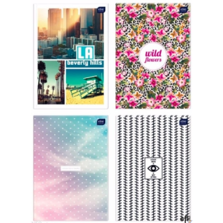 Brulion A4 64k kratka op.półtwarda MAT+UV INTERDRUK 2878