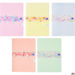 Zeszyt Oxford Flowers A5 60 kartek kratka 5x5 mm Mix 400181450