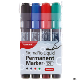 Marker permanentny SigmaFlo B 120 4 kol. 160-2449 MonAmi