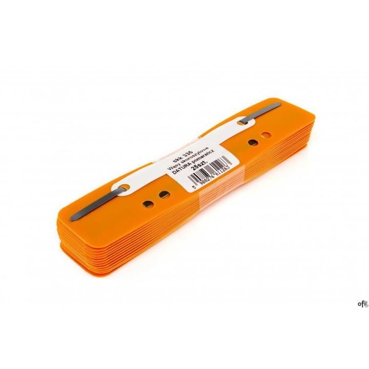 Wąsy_skoroszytowe DOTTS pomarańczowe polipropylen 25sztuk