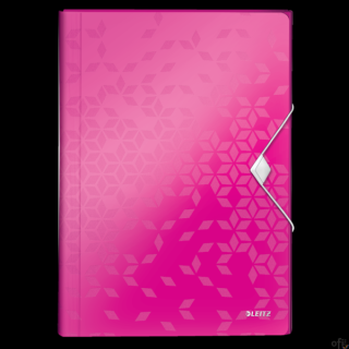 Teczka 6przegródek LEITZ WOW A4 różowa 250k 45890023