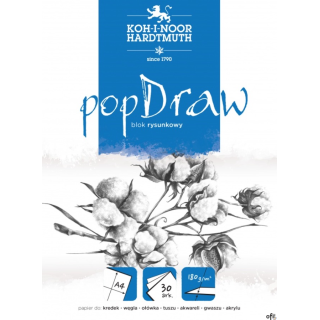 Blok rysunkowy POP DRAW A4 50 arkuszy 150g BLO-RYA4AR (X)