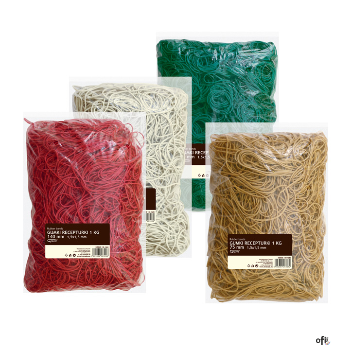 Gumki recepturki 40 mm, średnica 40 mm GRAND 130-1678 1kg 1,5x1,5mm