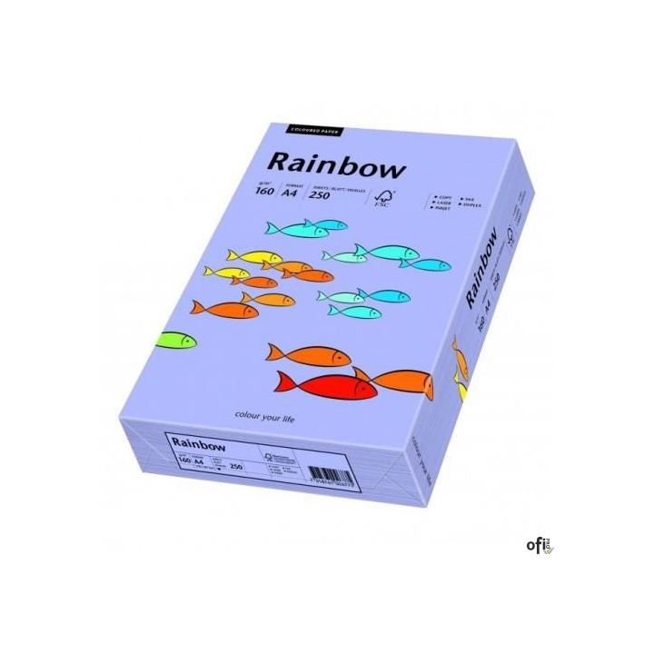 Papier xero kolorowy A4 160g 250 ark. RAINBOW R60  fioletowy R60 88042571