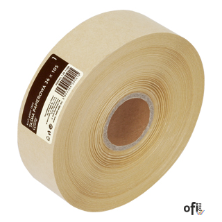 Taśma papierowa, klejenie na mokro, 36x105 brązowy GRAND 130-1298