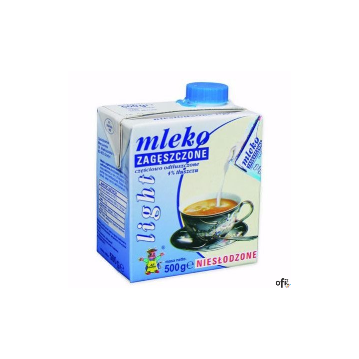 Mleko GOSTYŃ 4% zagęszczone niesłodzone LIGHT 500g