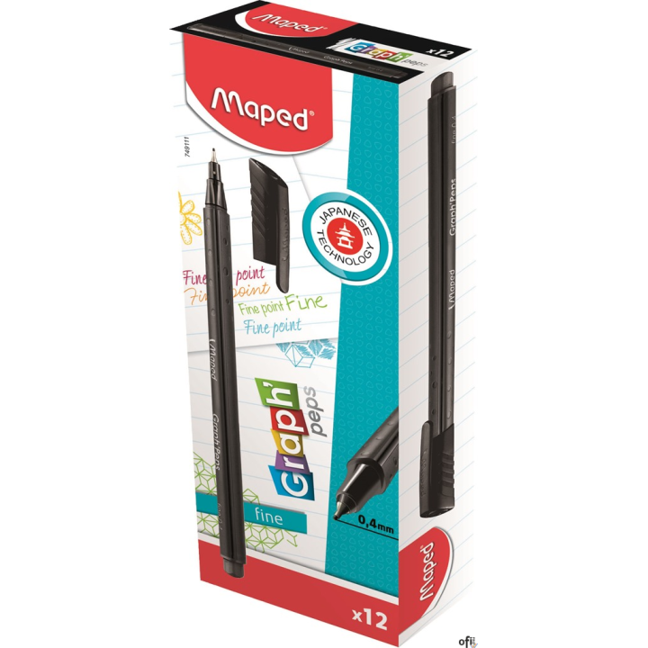 Cienkopis GRAPH PEPS czarny 749000 MAPED 0.4mm