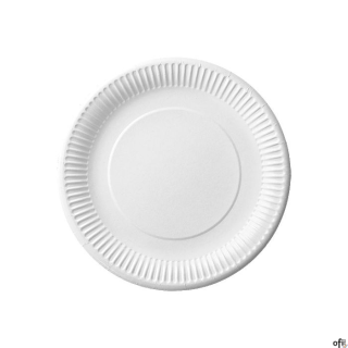 Talerz papierowy biały śr.15cm  op.100 szt. 7500015