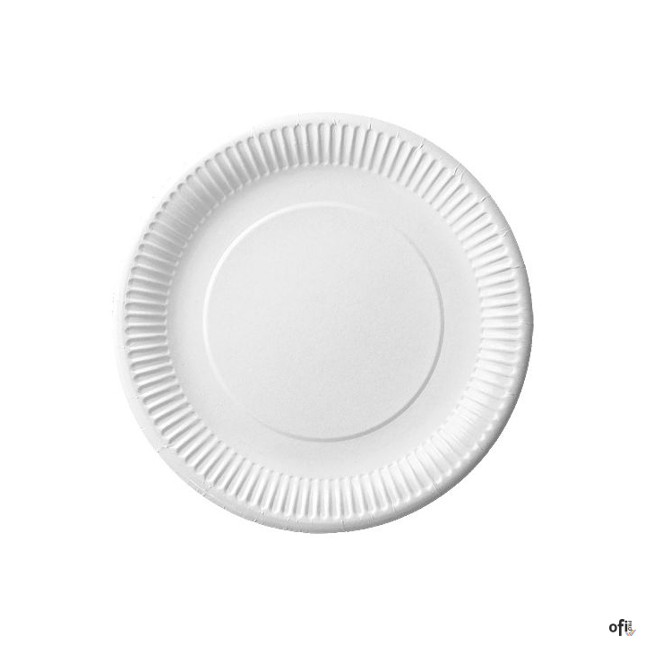 Talerz papierowy biały śr.15cm  op.100 szt. 7500015