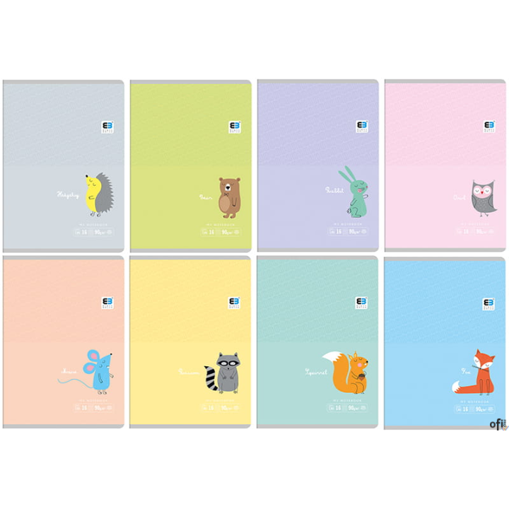 Zeszyt A5 32k. linia  B&B KIDS PASTEL  INTERDRUK 1311 (X)