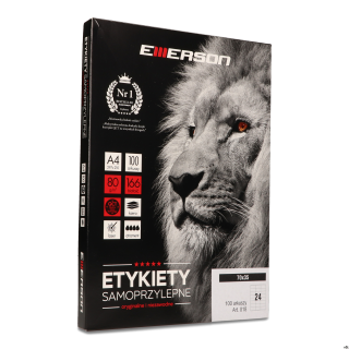 Etykiety A4 70x35mm białe nr018 (100sztuk) EMERSON eta4070x035w