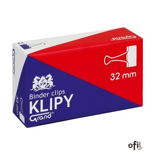 Klip 32mm 12szt (1.1/4cala) czarny GRAND 110-1094 klipy do dokumentów