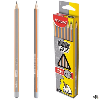 Ołówek drewniany Blackpeps 2H MAPED 850025+B50:B60