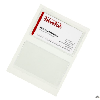 Kieszeń samoprzylepna na wizytówki (10) KS-04-01 BIURFOL