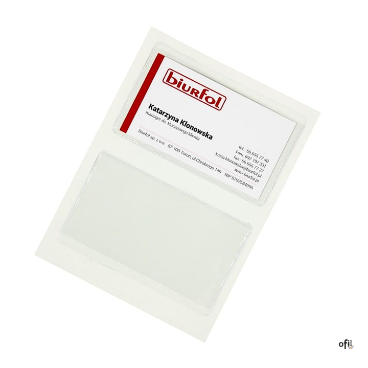 Kieszeń samoprzylepna na wizytówki (10) KS-04-01 BIURFOL