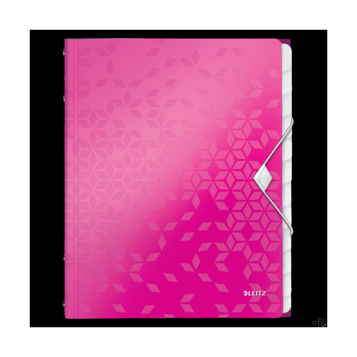 Teczka 12 przeródek A4 200k różowa LEITZ WOW 46340023
