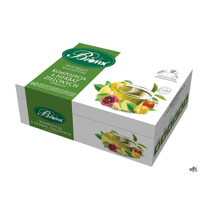 Herbata BIFIX kompozycja 6 smaków zielona 60kopert