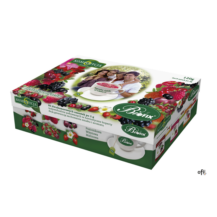 Herbata BIFIX kompozycja 6 smaków owocowa 60kopert