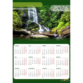 Kalendarz plakatowy B1 mix wzorów KALTOM (w tubie kartonowej)