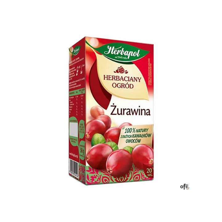 Herbata HERBAPOL HERBACIANY OGRÓD Żurawina (20 saszetek)
