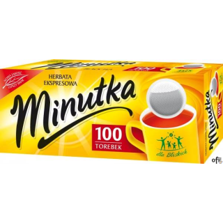 Herbata MINUTKA, ekspresowa, 100 torebek, czarna