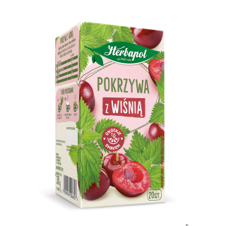Herbata HERBAPOL ZIELNIK POLSKi pokrzywa z wiśnią (20 torebek)