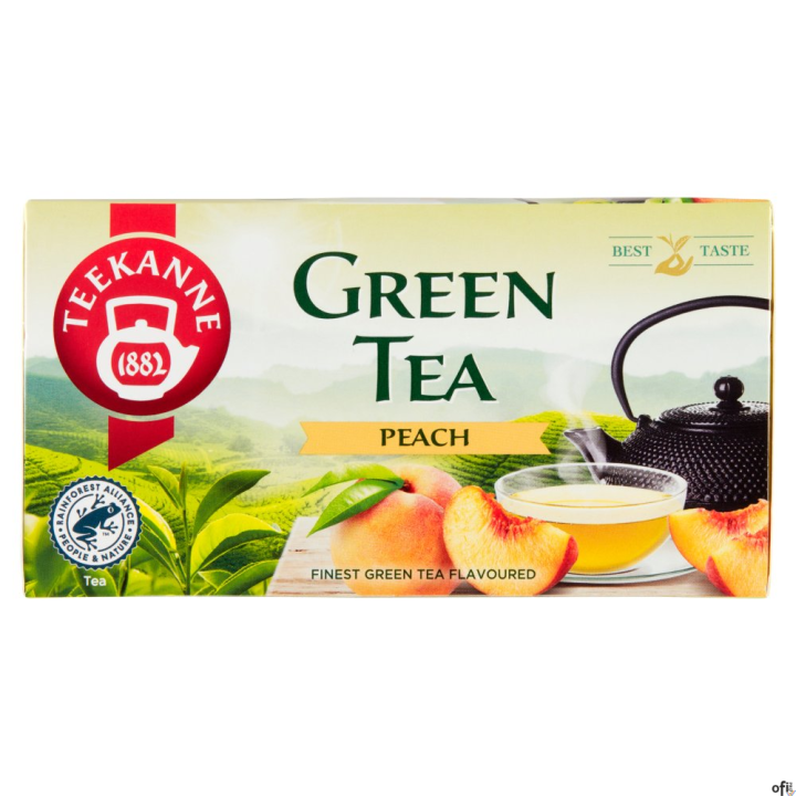Herbata_TEEKANNE Green Tea Peach brzoskwinia 20t zielona