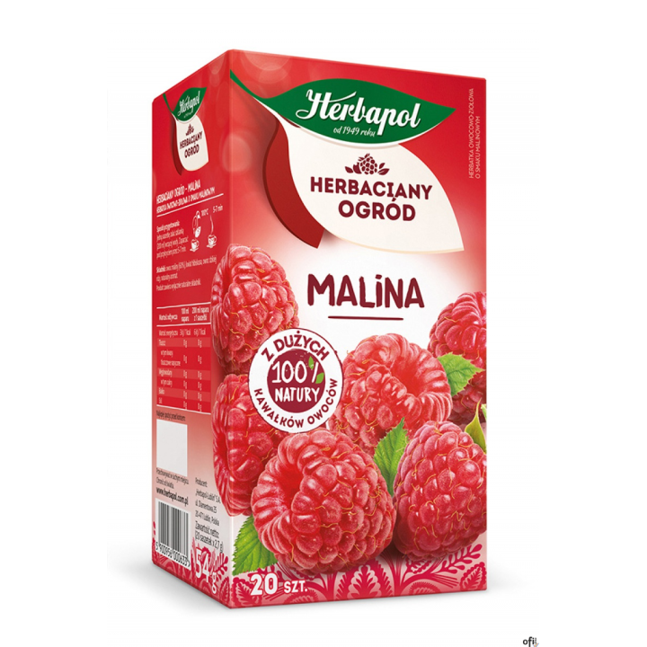 Herbata HERBAPOL HERBACIANY OGRÓD Malina (20 saszetek)