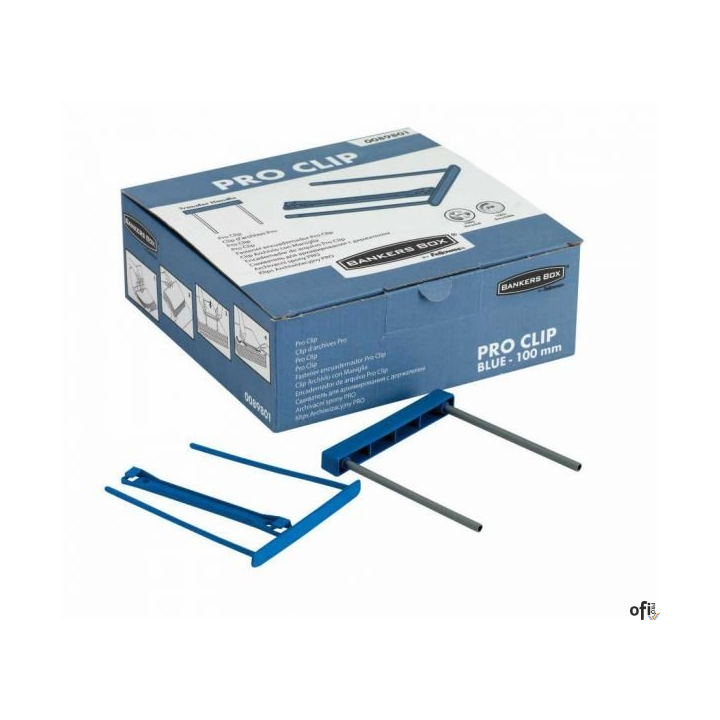 Klipsy archiwizacyjne Pro Clip niebieskie (50szt) 89801 FELLOWES