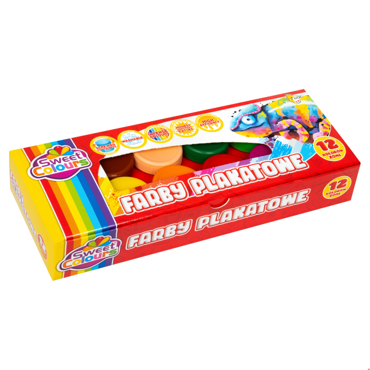 Farby plakatowe 12 kolorów 20ml Sweet Colours 00485 OTOCKI