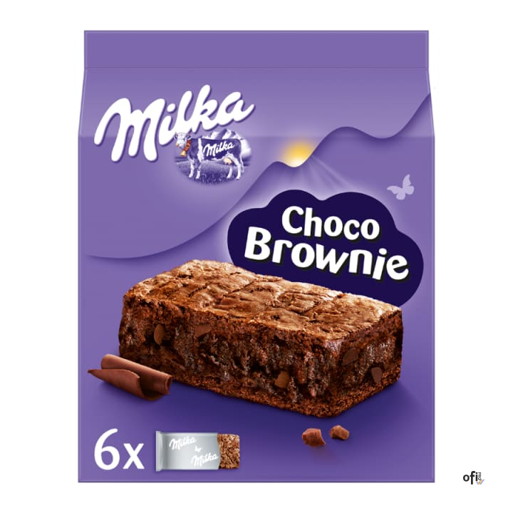 Ciastka MILKA CHOCO BROWNIE z czekoladą i kawałkami czekolady mlecznej 6 szt, 150g