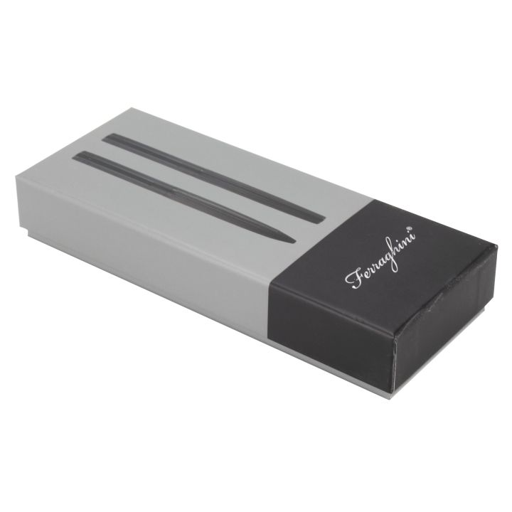 Zestaw piśmienny długopis i pióro kulkowe Ferraghini GLADYS - Czarny