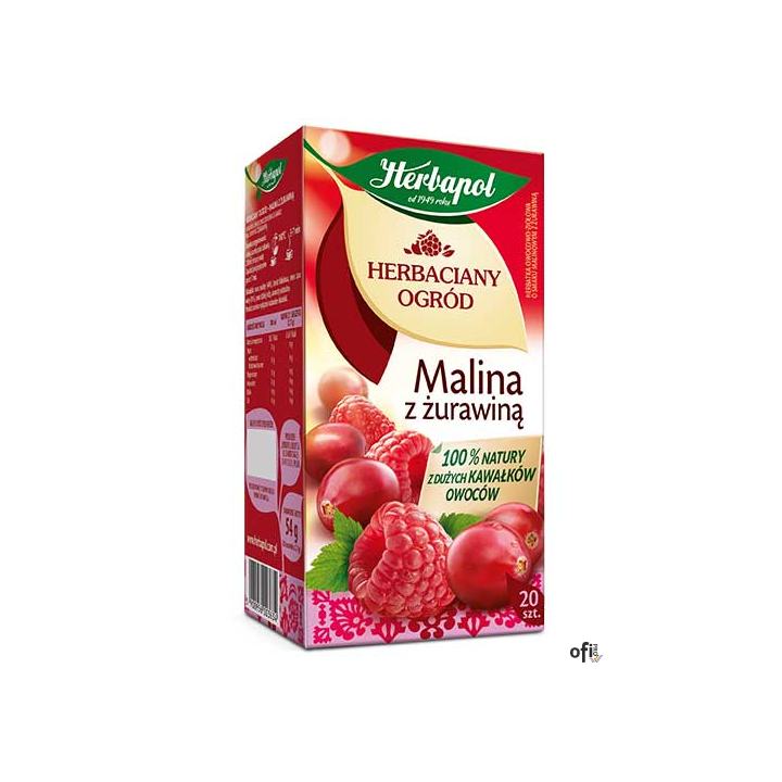 Herbata HERBAPOL HERBACIANY OGRÓD Malina z Żurawiną 20t