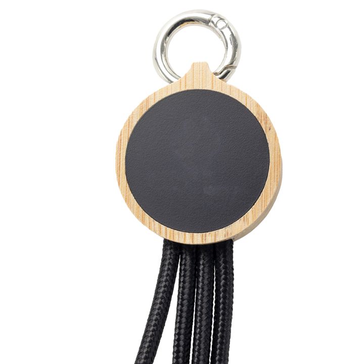 Kabel do ładowania 3w1 z podświetlanym logo - Beżowy