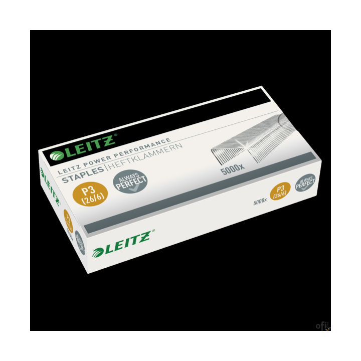 Zszywki Leitz galwanizowane, 26/6 5000 szt. 55721000