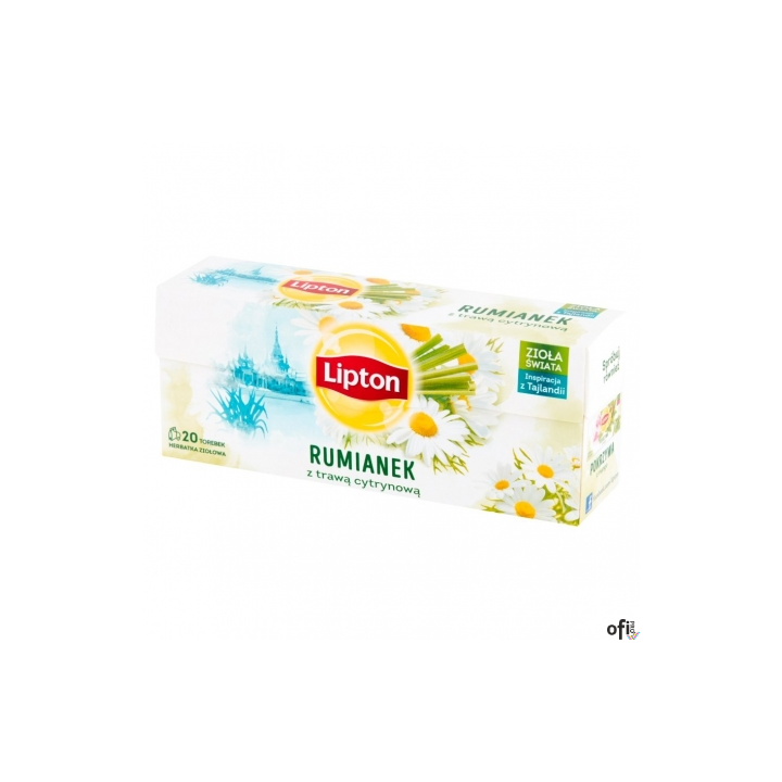 Herbata LIPTON TAJLANDIA rumianek z trawą cytrynową CAMOMILE 20t ziołowa