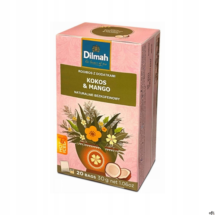 Herbata DILMAH Rooibos kokos i mango 20t ziołowo-owocowa