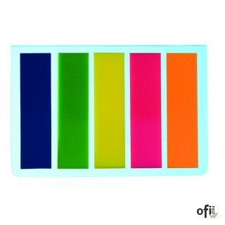 Zakładka indeksująca DOTTS 45x12 5x25kartek neonowa prosta