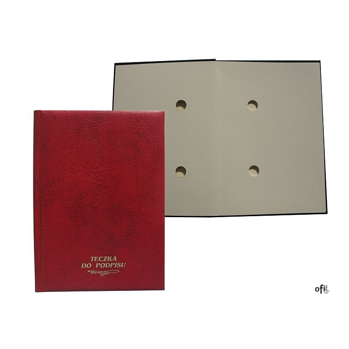 Teczka do podpisu 10k bordo WARTA grzbiet kryty 1824-920-010