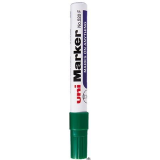 Marker permanentny UNI NO-520 okrągły zielony (X)
