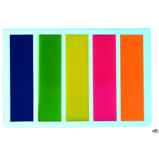 Zakładki indeksujące PET 45x12mm/5x25szt 009354 LEVIATAN