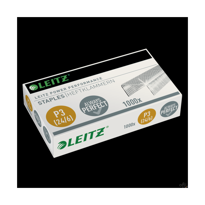 Zszywki Leitz galwanizowane, 24/6, 1000 szt., 55700000